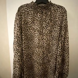 Torrid Chiffon Mock Neck Blouse